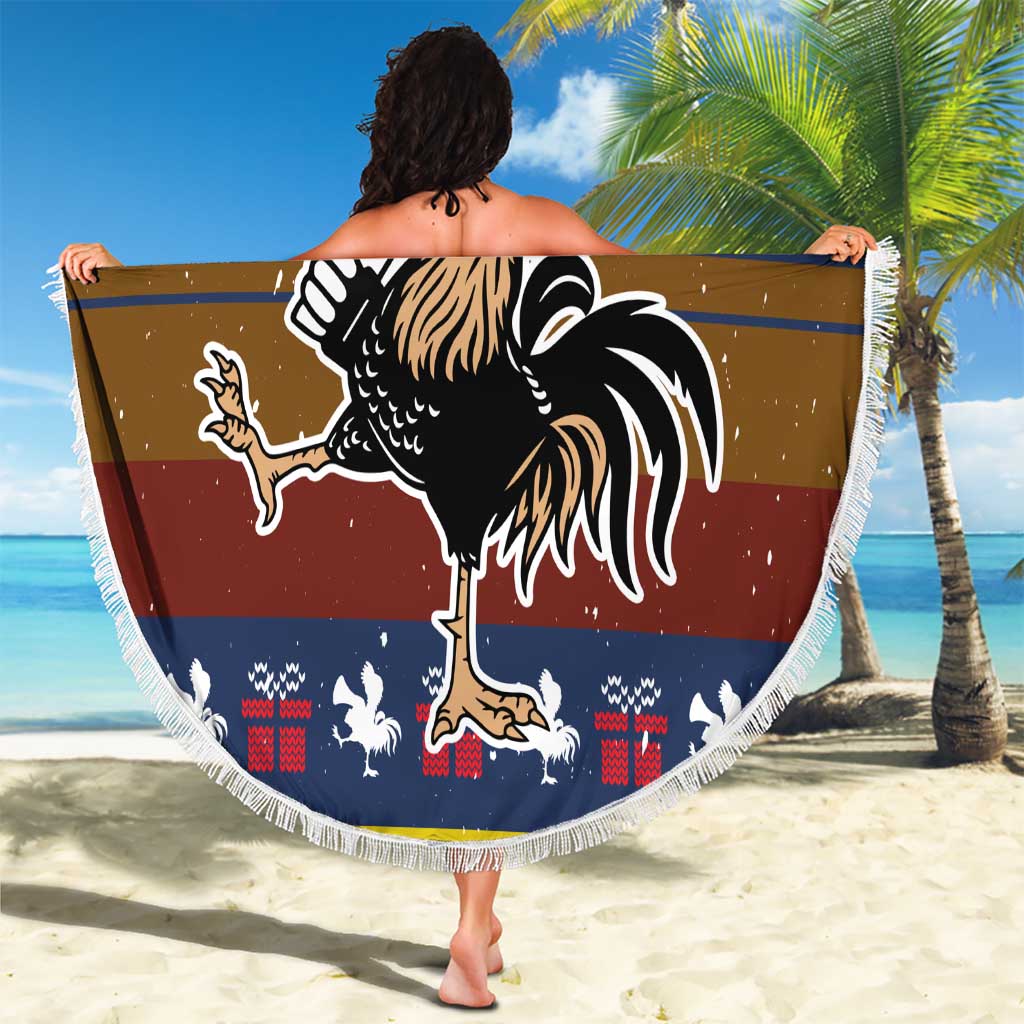 Chicken It Twice Christmas Beach Blanket Xmas Holiday Patterns - Wonder Print Shop