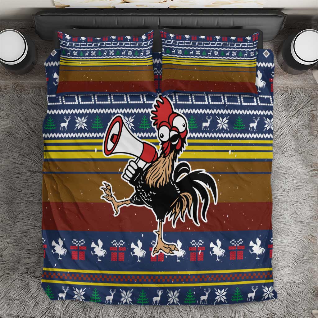 Chicken It Twice Christmas Bedding Set Xmas Holiday Patterns - Wonder Print Shop