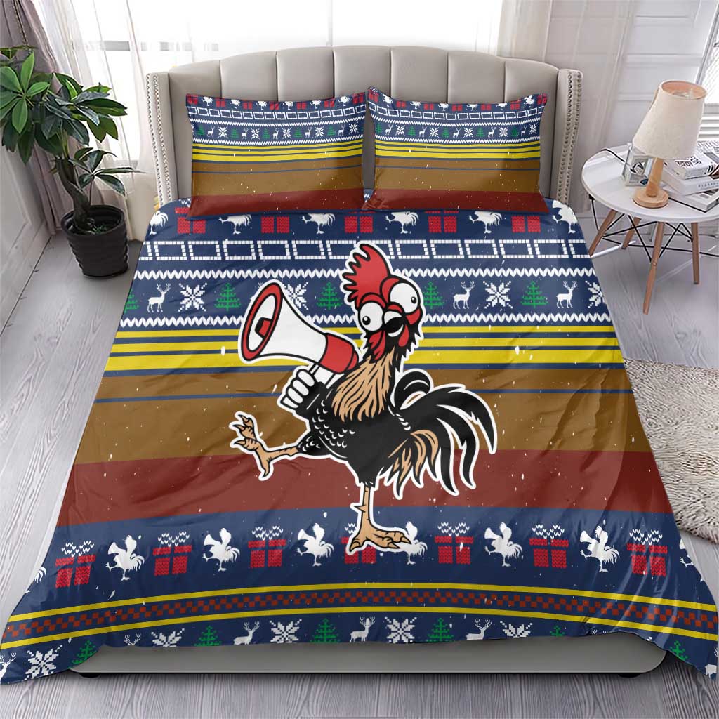Chicken It Twice Christmas Bedding Set Xmas Holiday Patterns - Wonder Print Shop