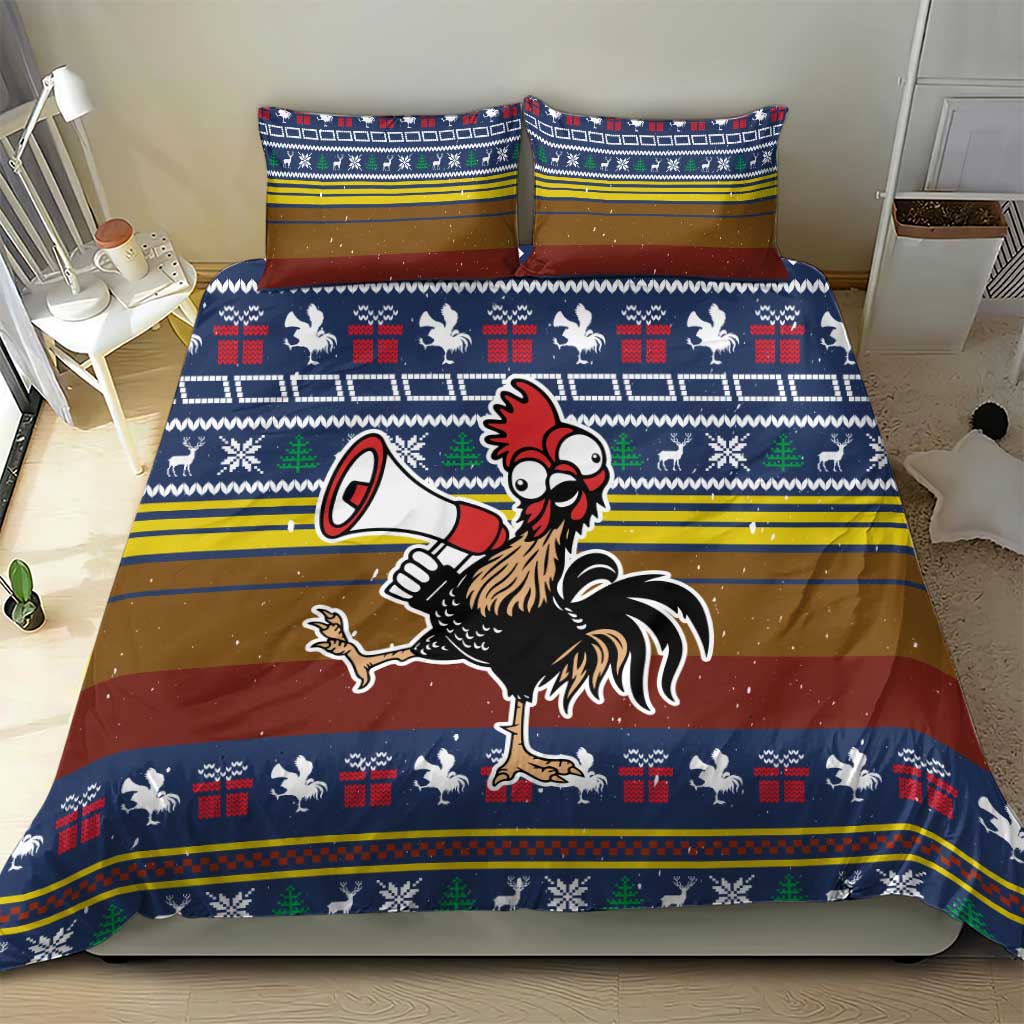 Chicken It Twice Christmas Bedding Set Xmas Holiday Patterns - Wonder Print Shop