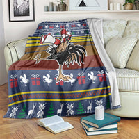 Chicken It Twice Christmas Blanket Xmas Holiday Patterns - Wonder Print Shop