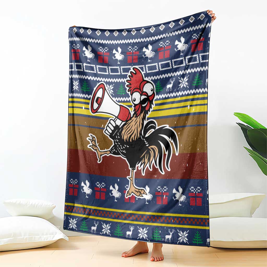 Chicken It Twice Christmas Blanket Xmas Holiday Patterns - Wonder Print Shop