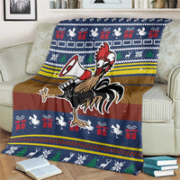 Chicken It Twice Christmas Blanket Xmas Holiday Patterns - Wonder Print Shop