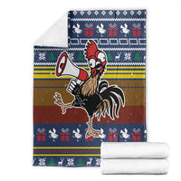Chicken It Twice Christmas Blanket Xmas Holiday Patterns - Wonder Print Shop