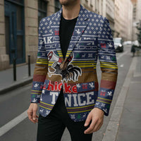Chicken It Twice Christmas Blazer Xmas Holiday Patterns - Wonder Print Shop