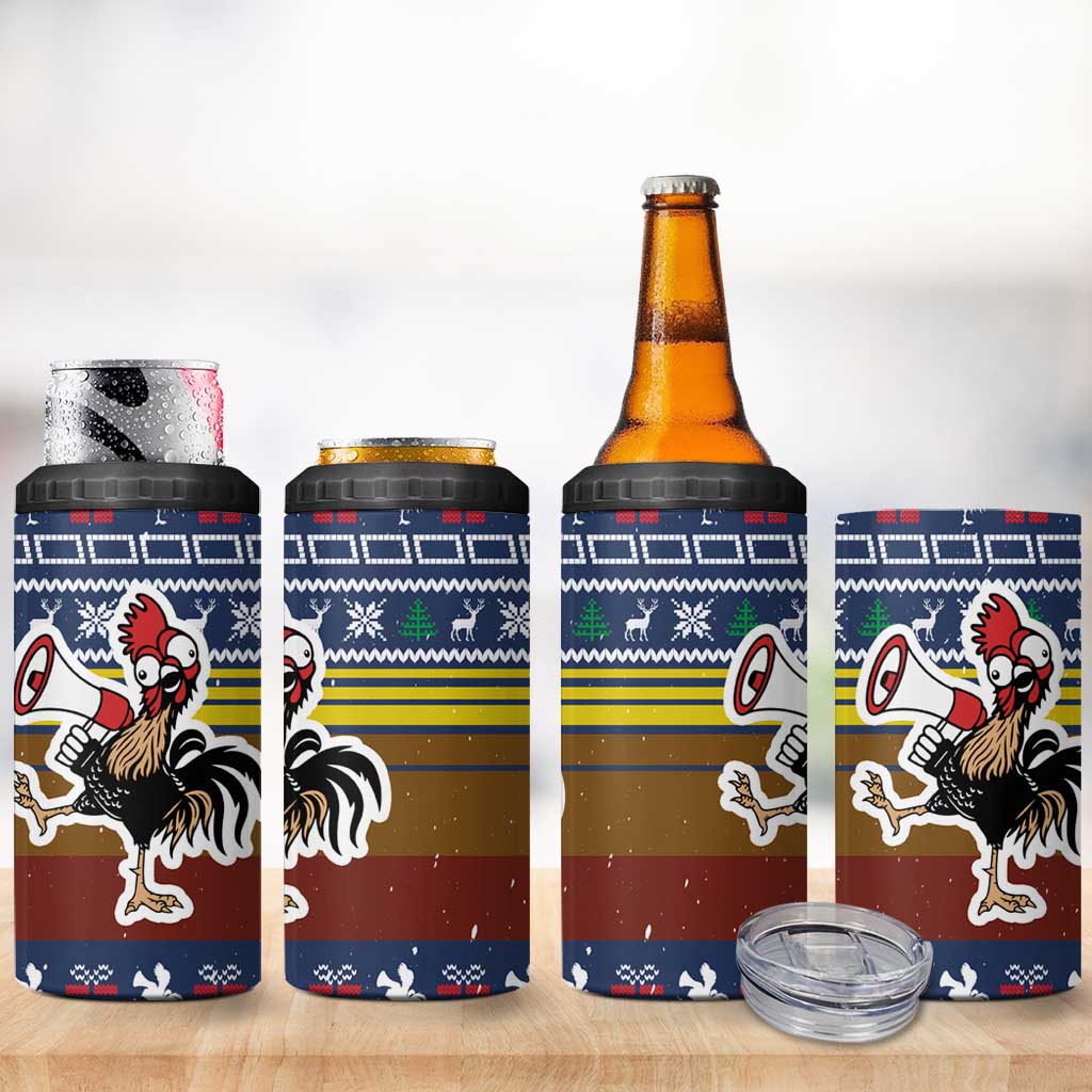 Chicken It Twice Christmas 4 in 1 Can Cooler Tumbler Xmas Holiday Patterns - Wonder Print Shop