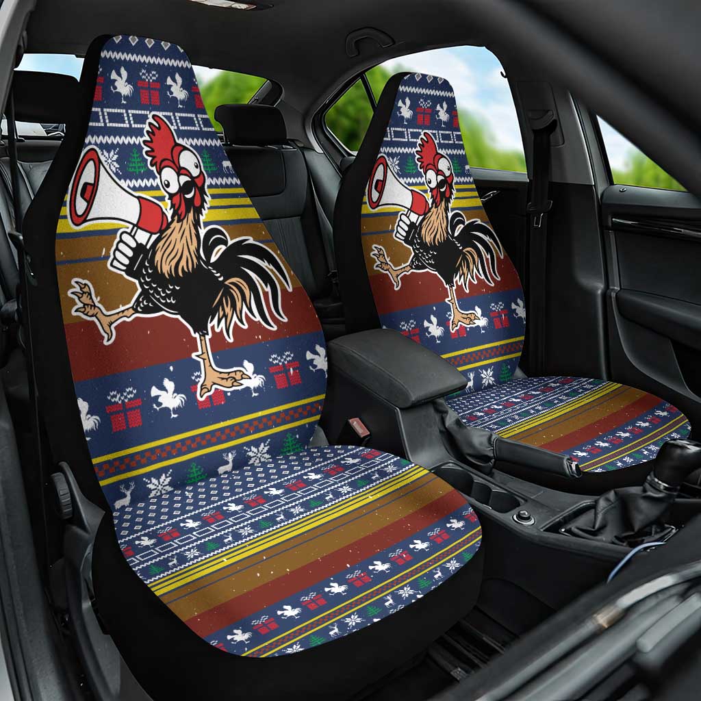 Chicken It Twice Christmas Car Seat Cover Xmas Holiday Patterns - Wonder Print Shop