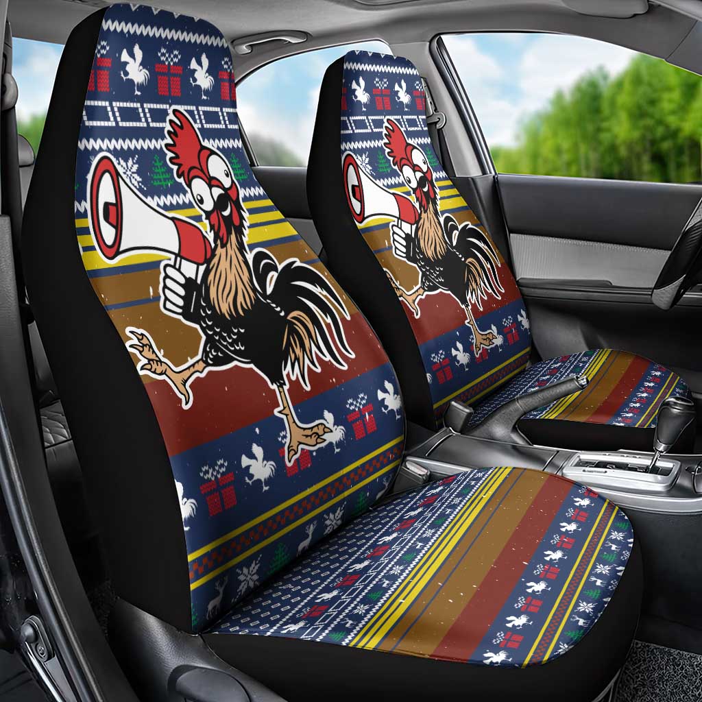 Chicken It Twice Christmas Car Seat Cover Xmas Holiday Patterns - Wonder Print Shop
