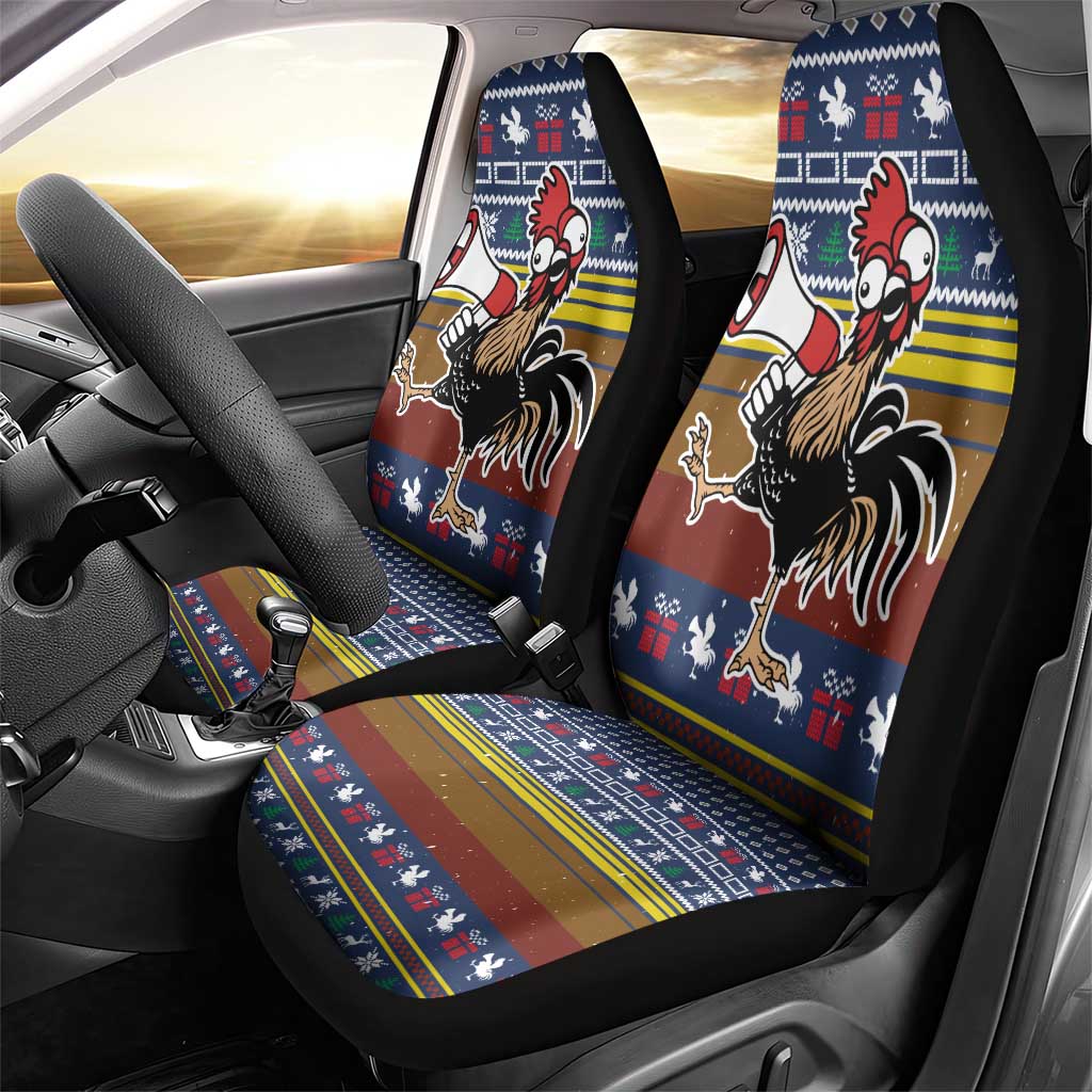 Chicken It Twice Christmas Car Seat Cover Xmas Holiday Patterns - Wonder Print Shop