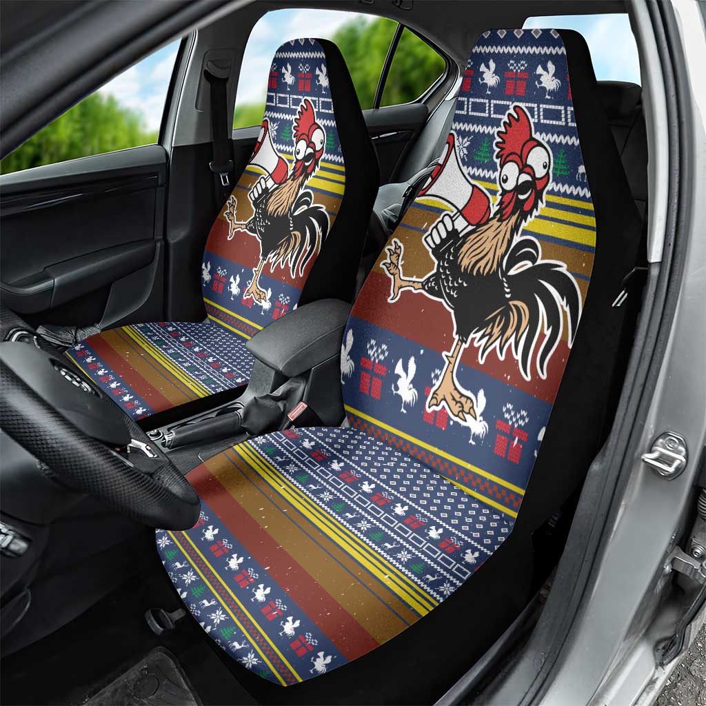 Chicken It Twice Christmas Car Seat Cover Xmas Holiday Patterns - Wonder Print Shop