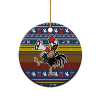 Chicken It Twice Christmas Ceramic Ornament Xmas Holiday Patterns - Wonder Print Shop