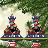 Chicken It Twice Christmas Ceramic Ornament Xmas Holiday Patterns - Wonder Print Shop