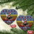 Chicken It Twice Christmas Ceramic Ornament Xmas Holiday Patterns - Wonder Print Shop