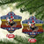 Chicken It Twice Christmas Ceramic Ornament Xmas Holiday Patterns - Wonder Print Shop