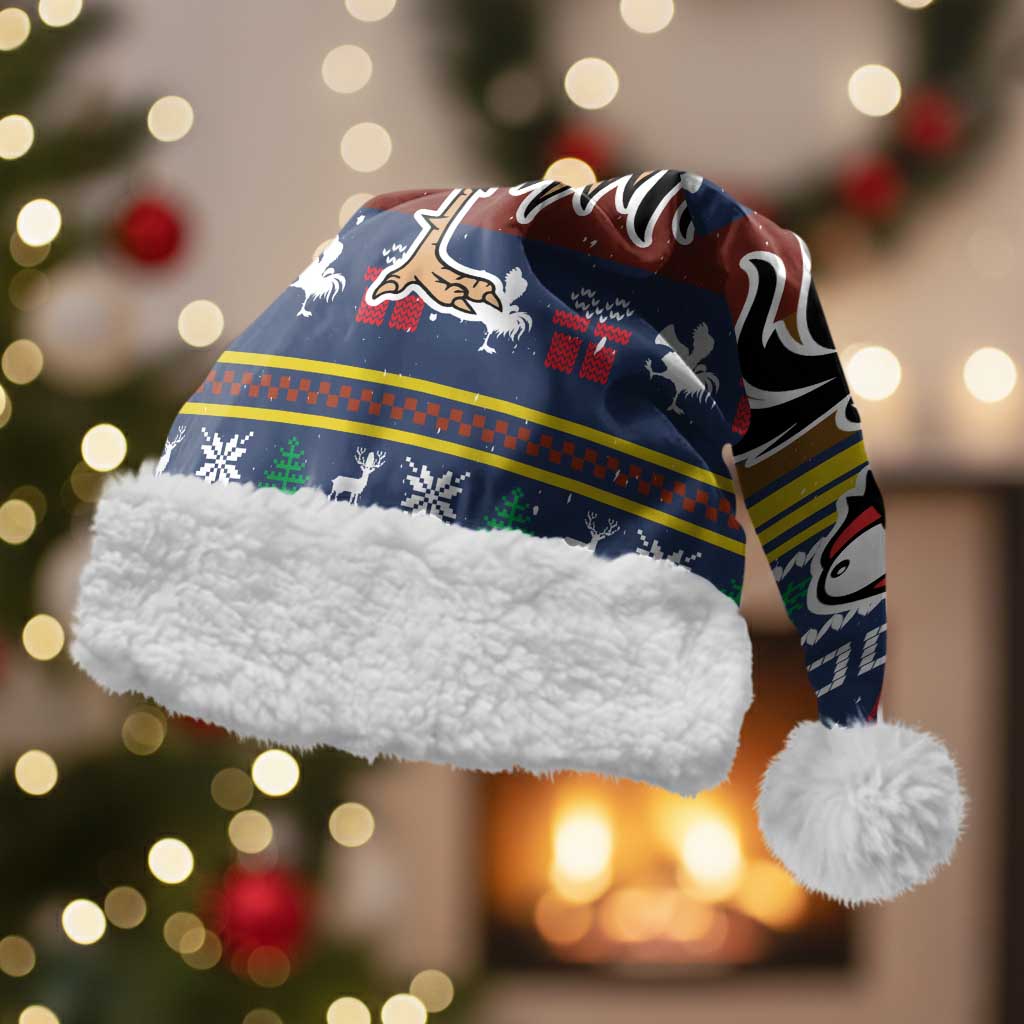 Chicken It Twice Christmas Santa Hat Xmas Holiday Patterns - Wonder Print Shop