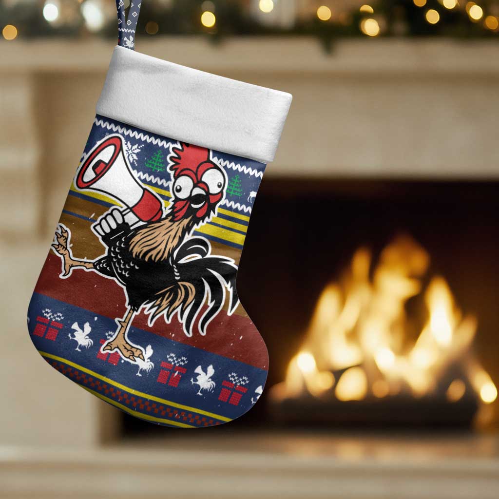 Chicken It Twice Christmas Stocking Xmas Holiday Patterns - Wonder Print Shop