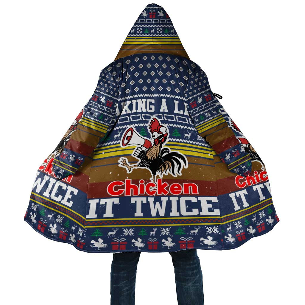 Chicken It Twice Christmas Cloak Xmas Holiday Patterns - Wonder Print Shop
