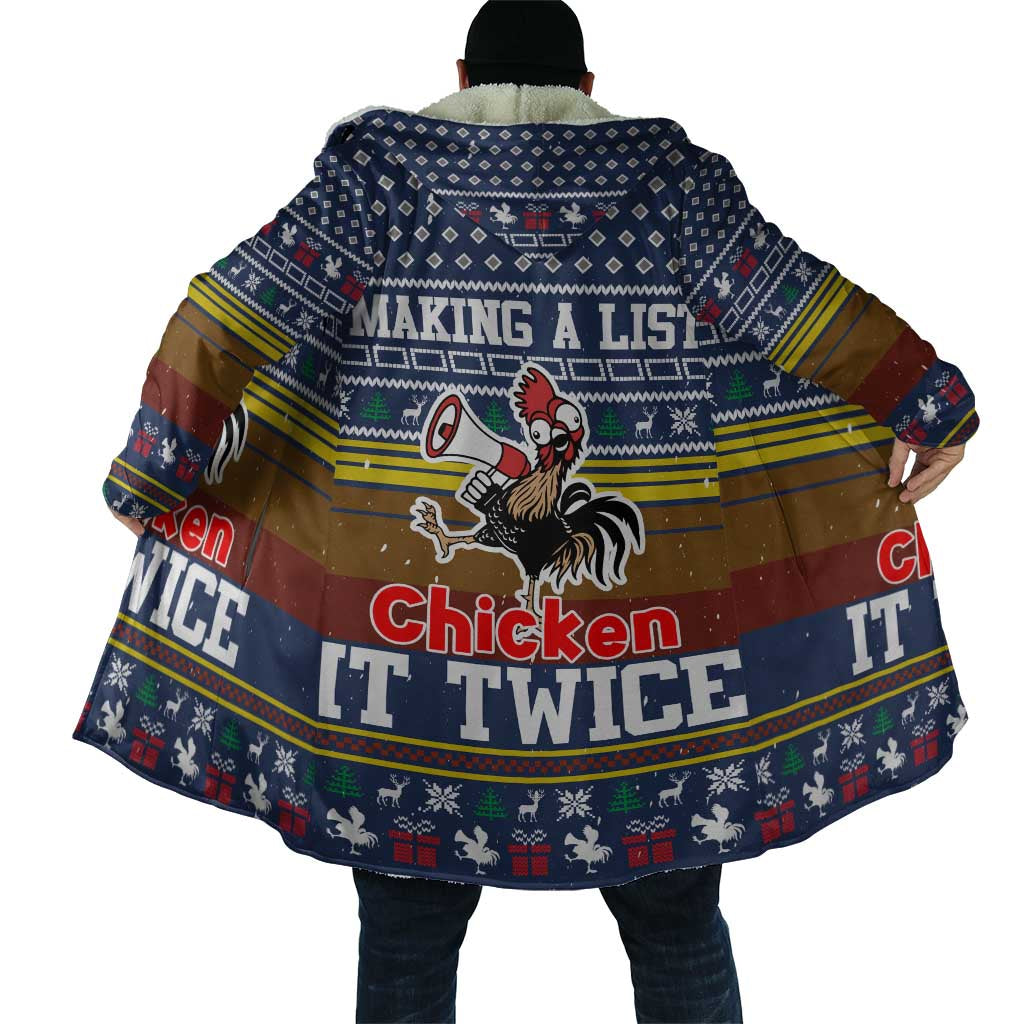 Chicken It Twice Christmas Cloak Xmas Holiday Patterns - Wonder Print Shop