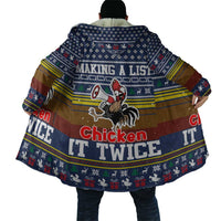 Chicken It Twice Christmas Cloak Xmas Holiday Patterns - Wonder Print Shop