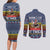 Chicken It Twice Christmas Couples Matching Long Sleeve Bodycon Dress and Long Sleeve Button Shirt Xmas Holiday Patterns - Wonder Print Shop
