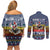Chicken It Twice Christmas Couples Matching Off Shoulder Short Dress and Long Sleeve Button Shirt Xmas Holiday Patterns - Wonder Print Shop