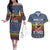 Chicken It Twice Christmas Couples Matching Off The Shoulder Long Sleeve Dress and Hawaiian Shirt Xmas Holiday Patterns - Wonder Print Shop
