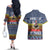 Chicken It Twice Christmas Couples Matching Off The Shoulder Long Sleeve Dress and Hawaiian Shirt Xmas Holiday Patterns - Wonder Print Shop