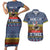 Chicken It Twice Christmas Couples Matching Short Sleeve Bodycon Dress and Hawaiian Shirt Xmas Holiday Patterns - Wonder Print Shop