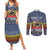 Chicken It Twice Christmas Couples Matching Summer Maxi Dress and Long Sleeve Button Shirt Xmas Holiday Patterns - Wonder Print Shop