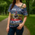 Chicken It Twice Christmas Cross Shoulder Shirt Xmas Holiday Patterns - Wonder Print Shop