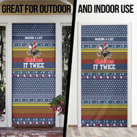 Chicken It Twice Christmas Door Cover Xmas Holiday Patterns - Wonder Print Shop