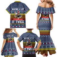 Chicken It Twice Christmas Family Matching Mermaid Dress and Hawaiian Shirt Xmas Holiday Patterns - Wonder Print Shop