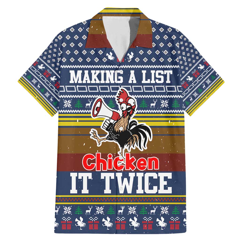 Chicken It Twice Christmas Family Matching Mermaid Dress and Hawaiian Shirt Xmas Holiday Patterns - Wonder Print Shop