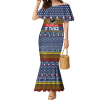 Chicken It Twice Christmas Family Matching Mermaid Dress and Hawaiian Shirt Xmas Holiday Patterns - Wonder Print Shop