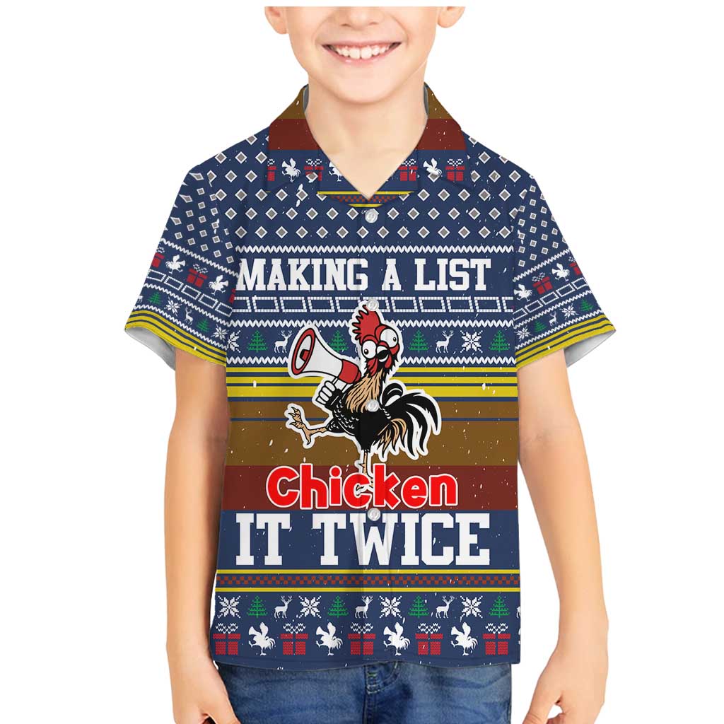 Chicken It Twice Christmas Family Matching Mermaid Dress and Hawaiian Shirt Xmas Holiday Patterns - Wonder Print Shop