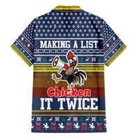 Chicken It Twice Christmas Family Matching Off Shoulder Maxi Dress and Hawaiian Shirt Xmas Holiday Patterns - Wonder Print Shop