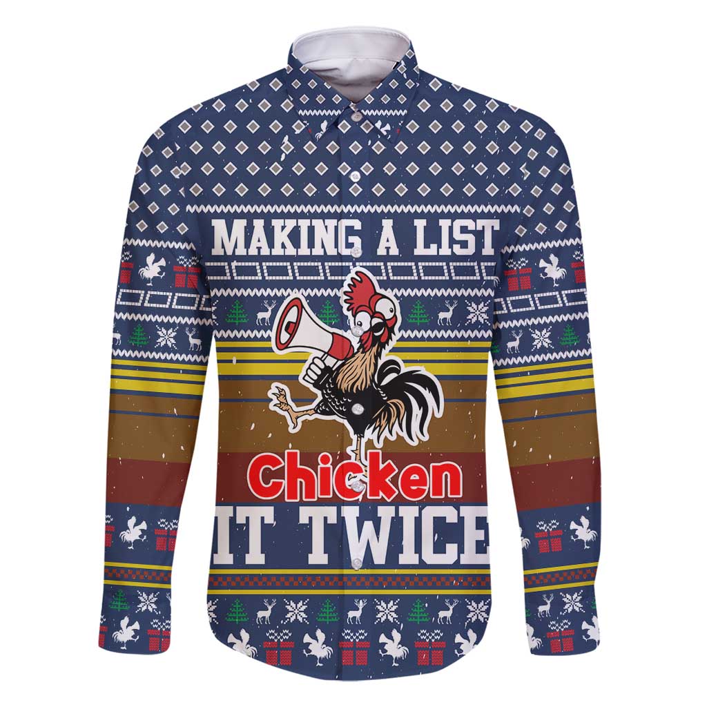 Chicken It Twice Christmas Family Matching Off Shoulder Maxi Dress and Hawaiian Shirt Xmas Holiday Patterns - Wonder Print Shop