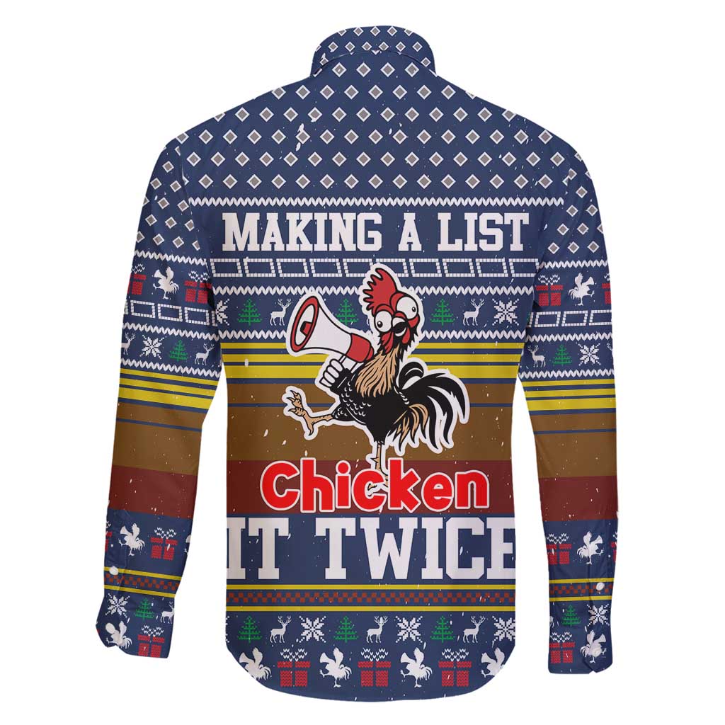 Chicken It Twice Christmas Family Matching Off Shoulder Maxi Dress and Hawaiian Shirt Xmas Holiday Patterns - Wonder Print Shop