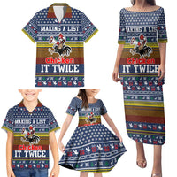 Chicken It Twice Christmas Family Matching Puletasi and Hawaiian Shirt Xmas Holiday Patterns - Wonder Print Shop