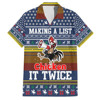 Chicken It Twice Christmas Family Matching Short Sleeve Bodycon Dress and Hawaiian Shirt Xmas Holiday Patterns - Wonder Print Shop