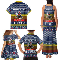 Chicken It Twice Christmas Family Matching Tank Maxi Dress and Hawaiian Shirt Xmas Holiday Patterns - Wonder Print Shop
