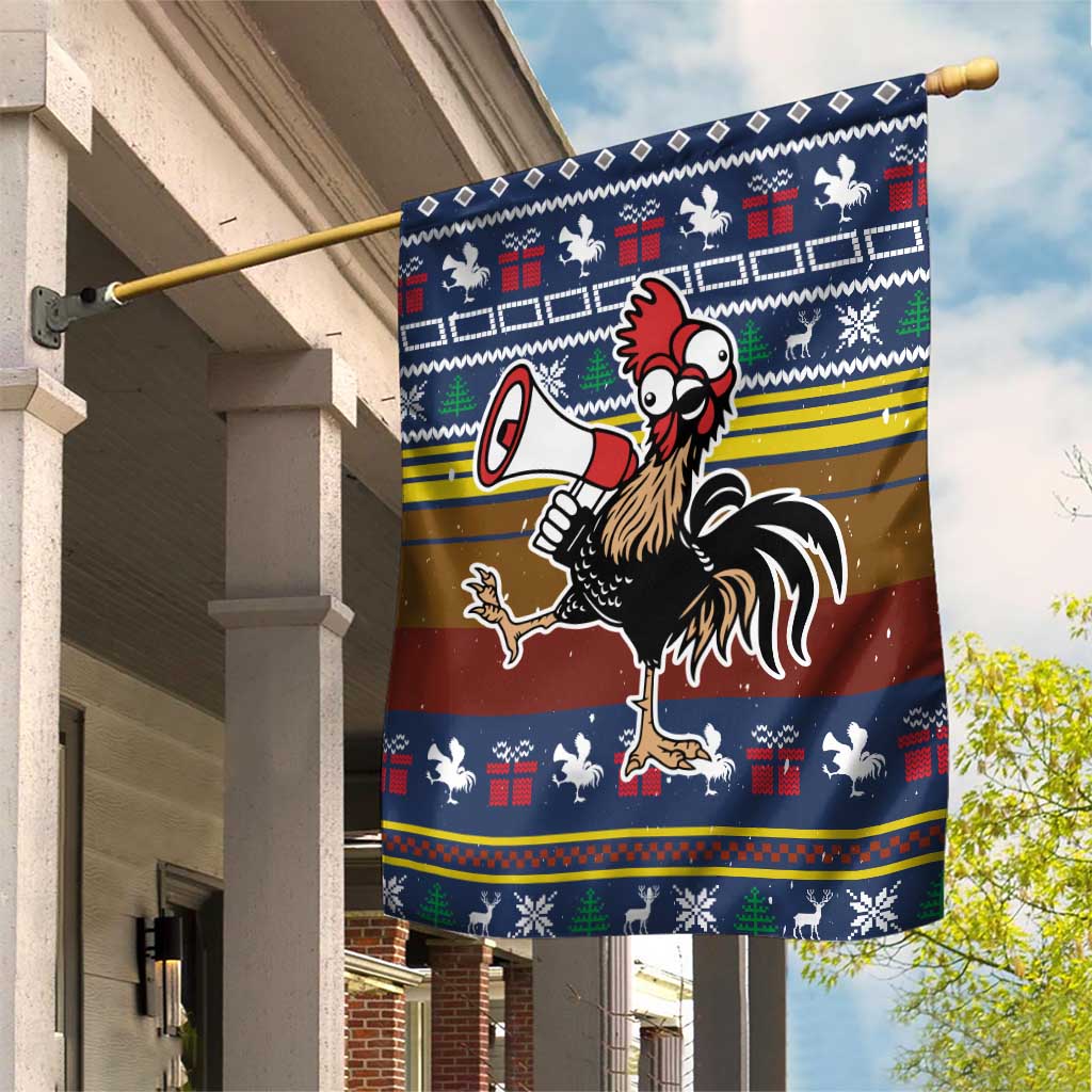 Chicken It Twice Christmas Garden Flag Xmas Holiday Patterns - Wonder Print Shop