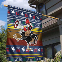 Chicken It Twice Christmas Garden Flag Xmas Holiday Patterns - Wonder Print Shop