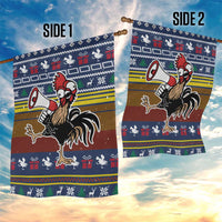 Chicken It Twice Christmas Garden Flag Xmas Holiday Patterns - Wonder Print Shop