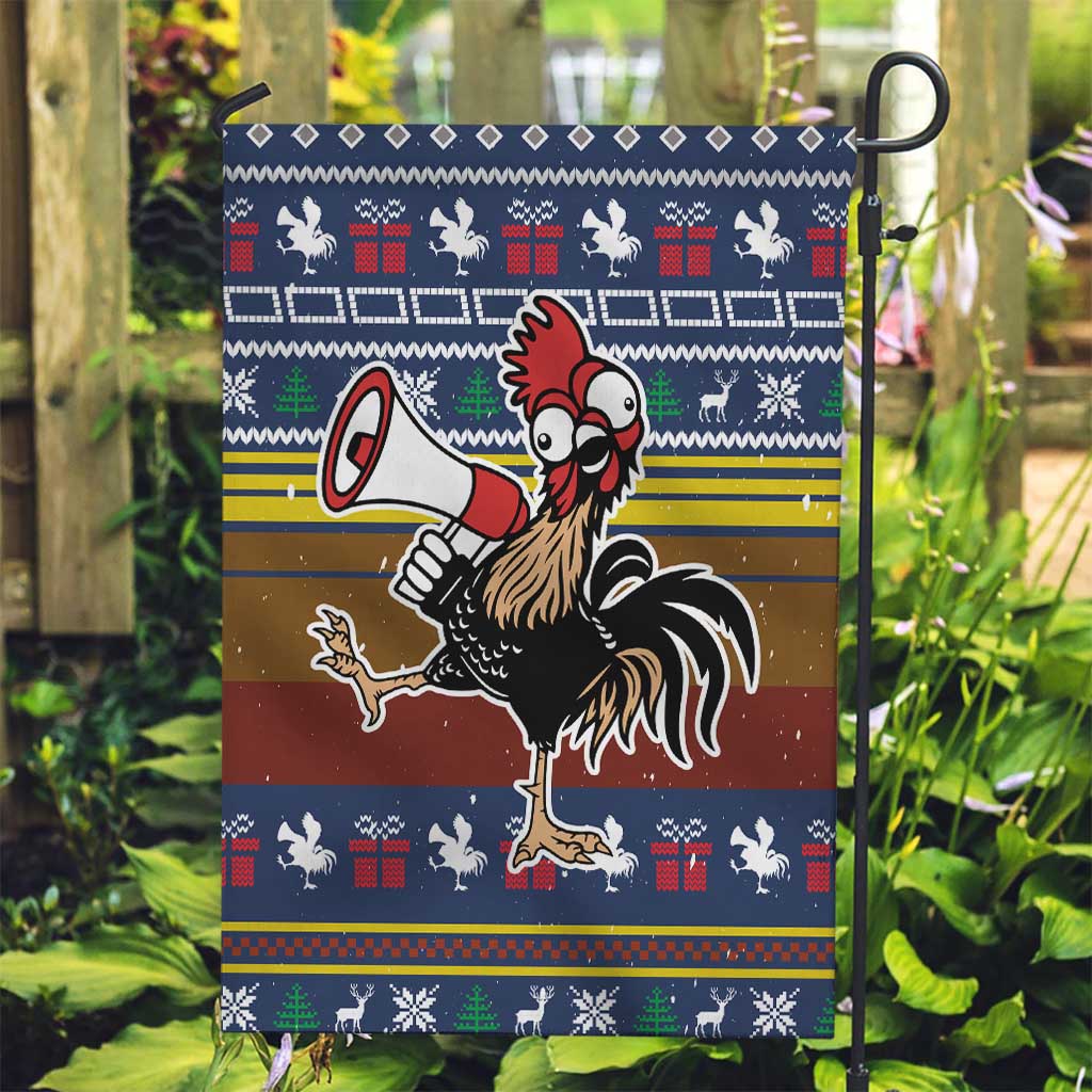 Chicken It Twice Christmas Garden Flag Xmas Holiday Patterns - Wonder Print Shop