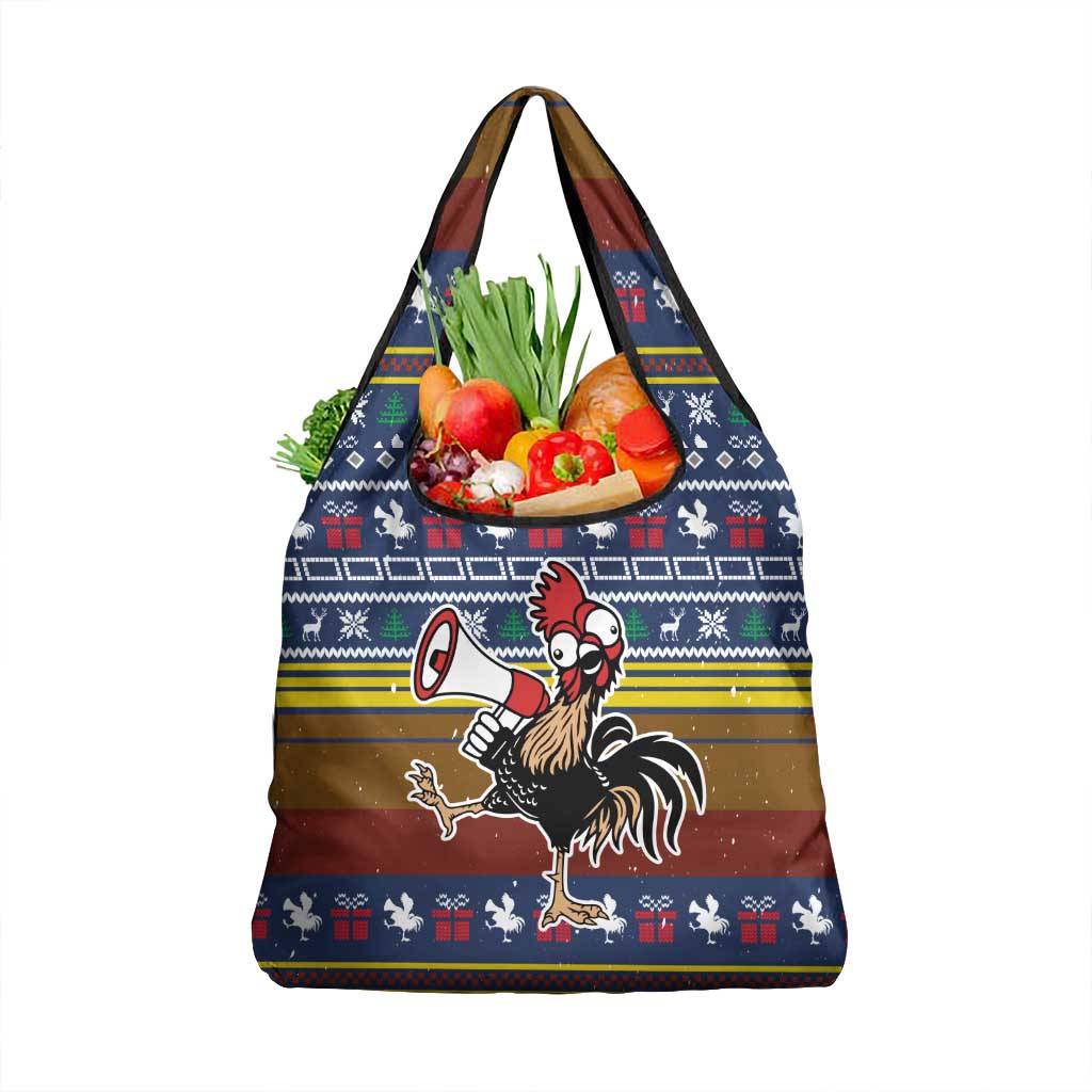 Chicken It Twice Christmas Grocery Bag Xmas Holiday Patterns - Wonder Print Shop