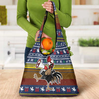 Chicken It Twice Christmas Grocery Bag Xmas Holiday Patterns - Wonder Print Shop
