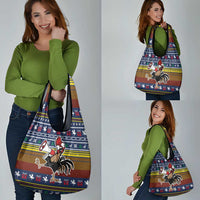 Chicken It Twice Christmas Grocery Bag Xmas Holiday Patterns - Wonder Print Shop