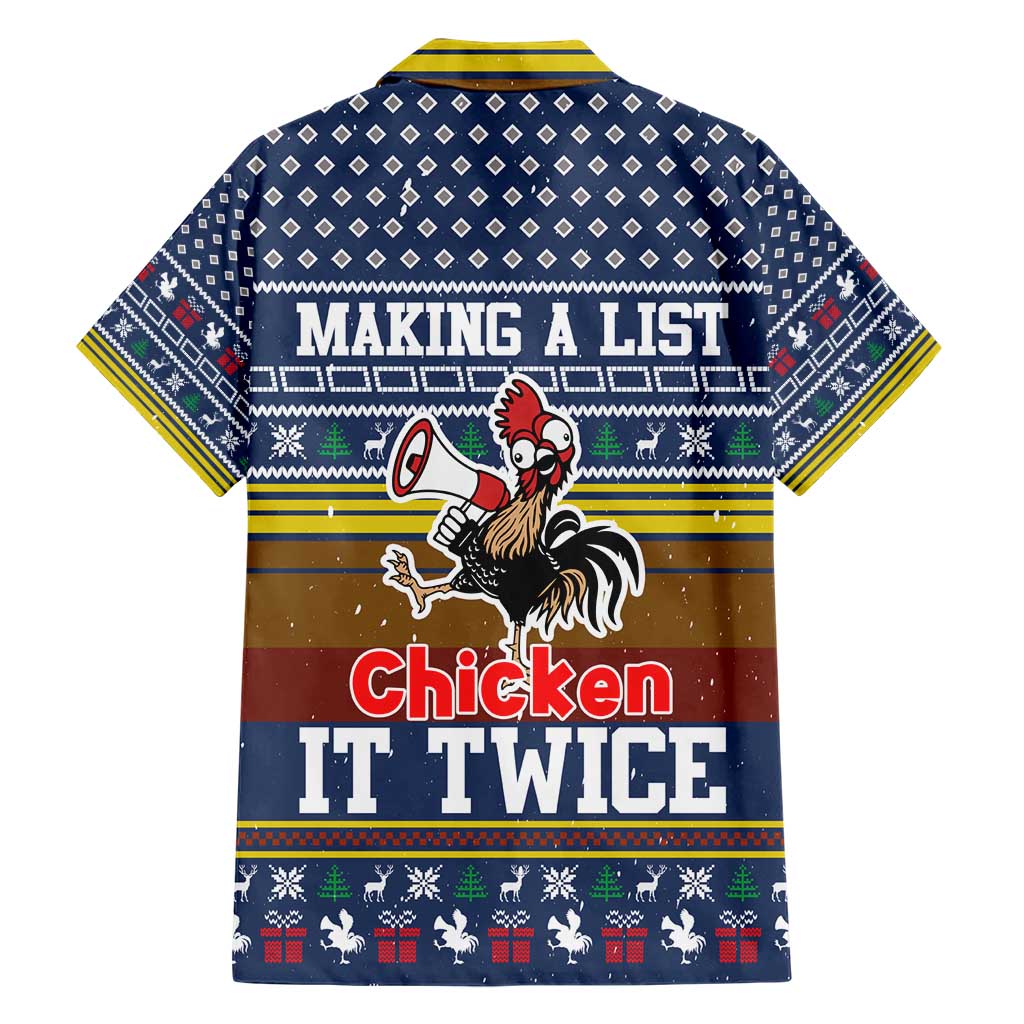 Chicken It Twice Christmas Hawaiian Shirt Xmas Holiday Patterns - Wonder Print Shop