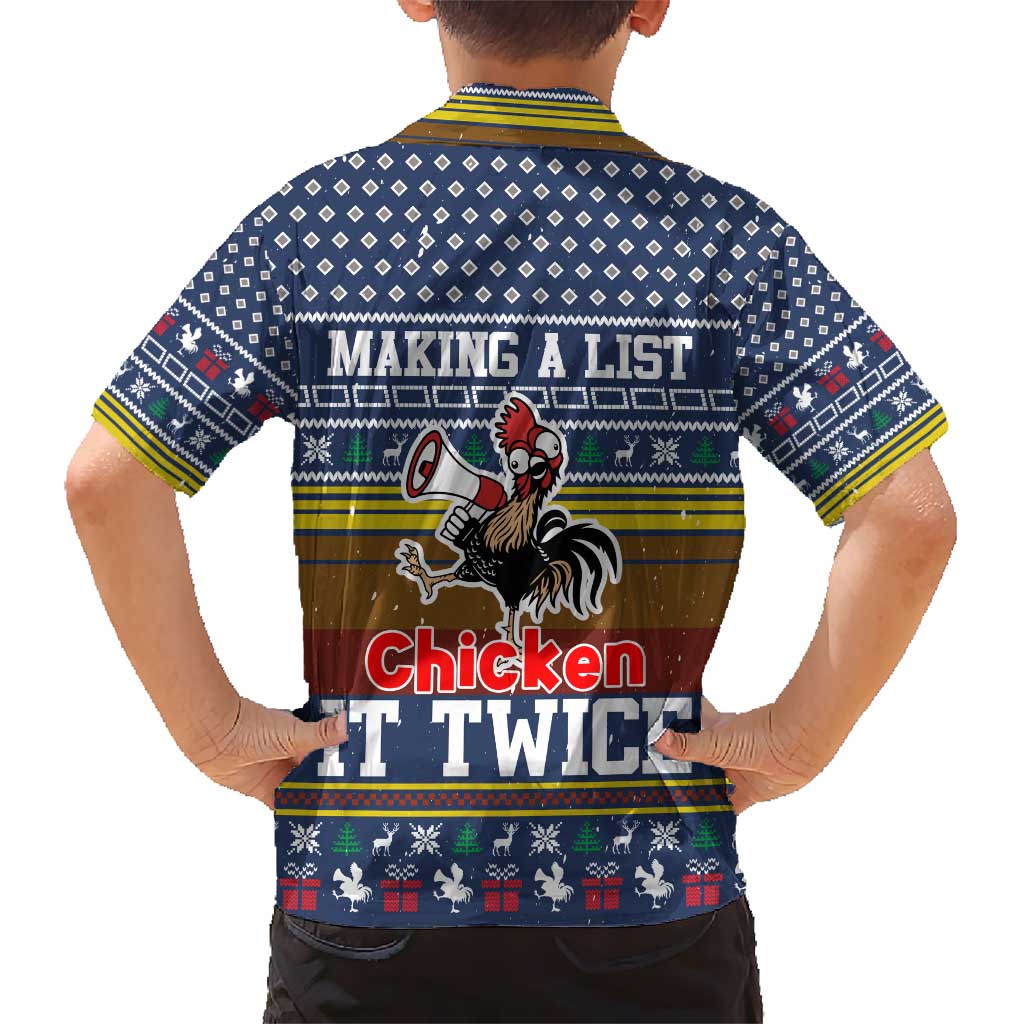 Chicken It Twice Christmas Hawaiian Shirt Xmas Holiday Patterns - Wonder Print Shop